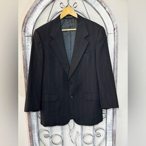 Mark Alexander Black Pinstripe Men's Blazer 100% Pure Virgin Wool #999